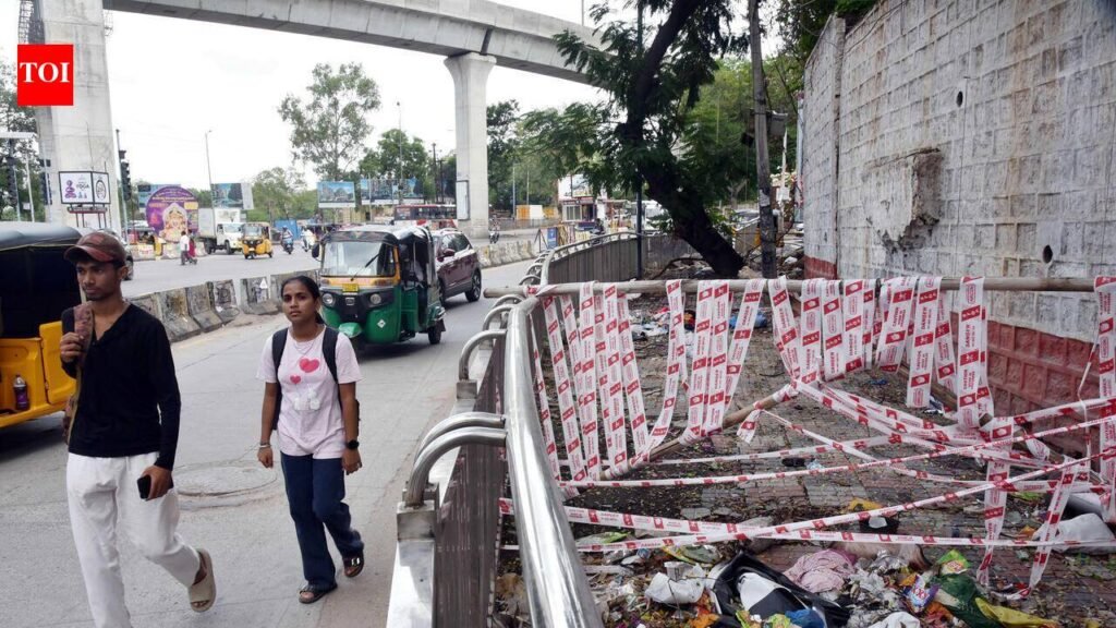 Footpaths Out Of Bounds In Hyderabad Despite High Court Rap | Hyderabad News