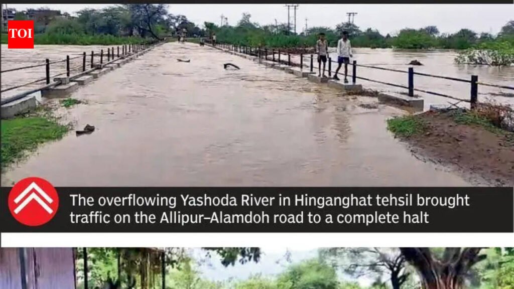 Overflowing Bakli and Yashoda rivers cut off villages in Wardha district | Nagpur News
