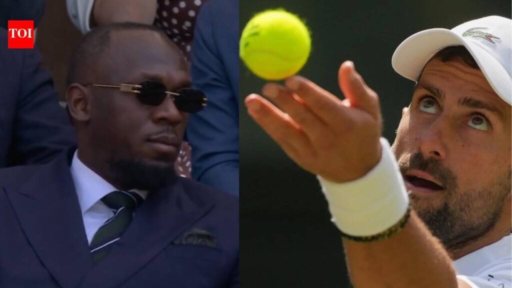 ‘Fastest man alive’ watches tennis great: Usain Bolt turns up for Novak Djokovic’s Wimbledon clash – Watch | Tennis News
