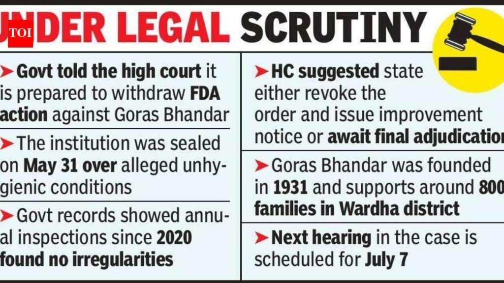 HC nudges govt toward revoking FDA seal on Wardha’s Goras Bhandar | Nagpur News