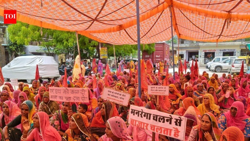 Protests erupt in Rajasthan against MGNREGA replacement with VB-GRAMG | Jaipur News
