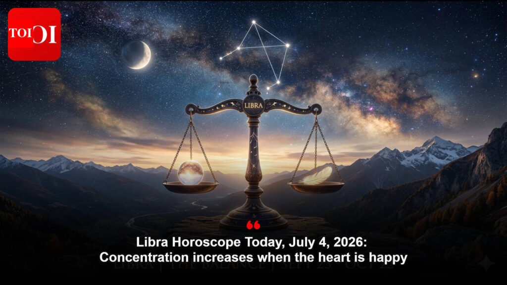 Libra Horoscope Today, July 4, 2026: Concentration increases when the heart is happy