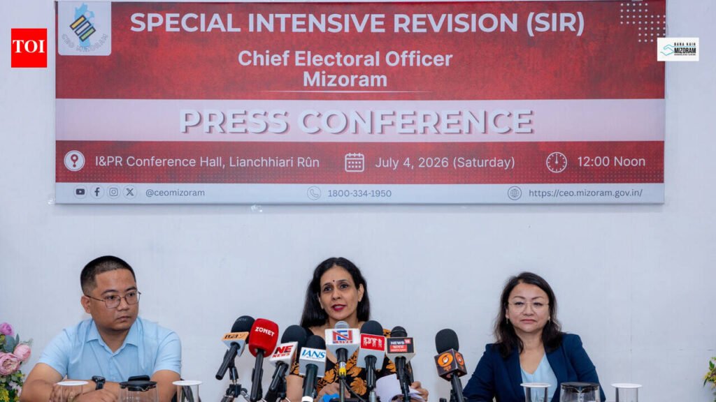 Mizoram draft roll lists 8.29 lakh electors; claims and objections open till Aug 4 | Guwahati News