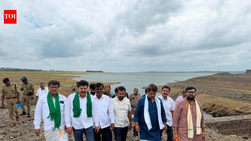 BJP delegation inspects KRS dam, demands drought relief for farmers | Mysuru News