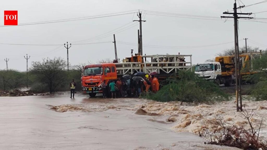 Roads and highways in Gujarat bear monsoon scars as rain eases after three days of battering | Ahmedabad News