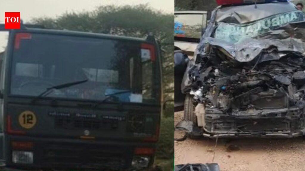 3 dead, including patient, 2 injured after ambulance collides with Army vehicle in Rajasthan’s Sri Ganganagar | Jaipur News