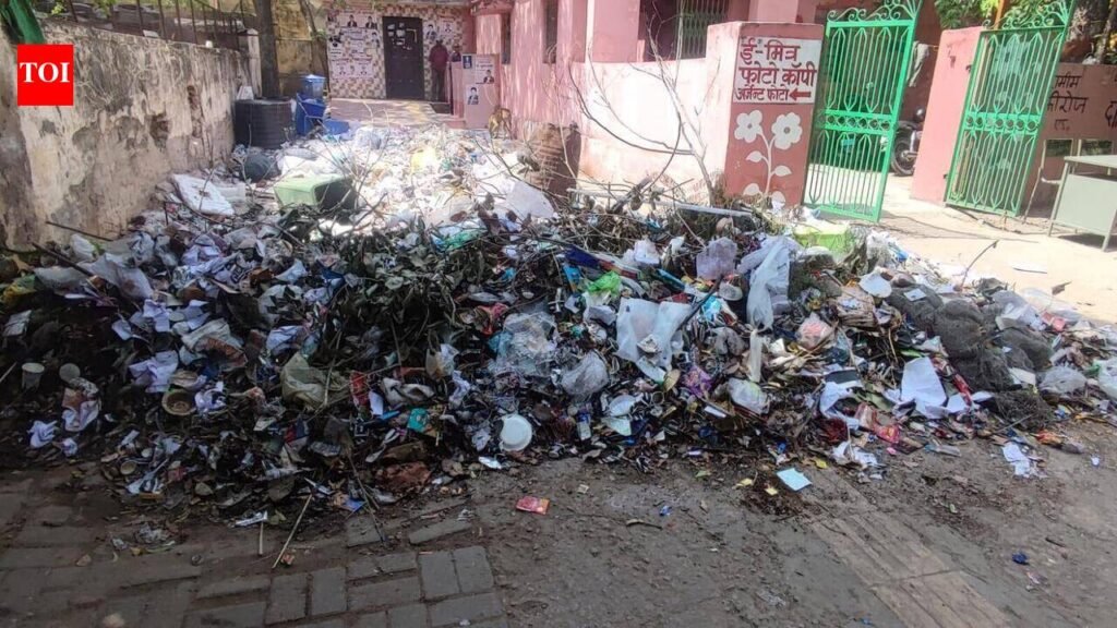 Waste piles, clogged drains raise hygiene concerns at Sessions Court | Jaipur News