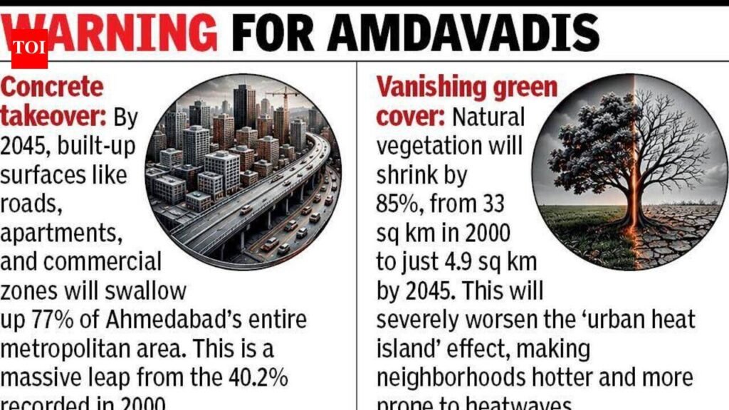 Is our future grey? Concrete to cover 77% of Ahmedabad by 2045 | Ahmedabad News