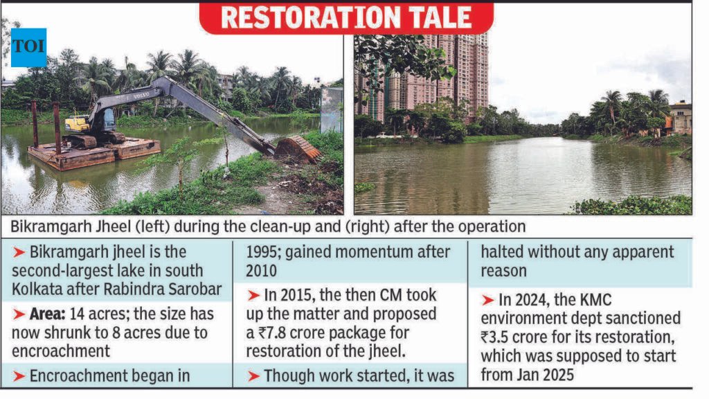 Come take selfies, KMC urges after Bikramgarh Jheel clean-up | Kolkata News