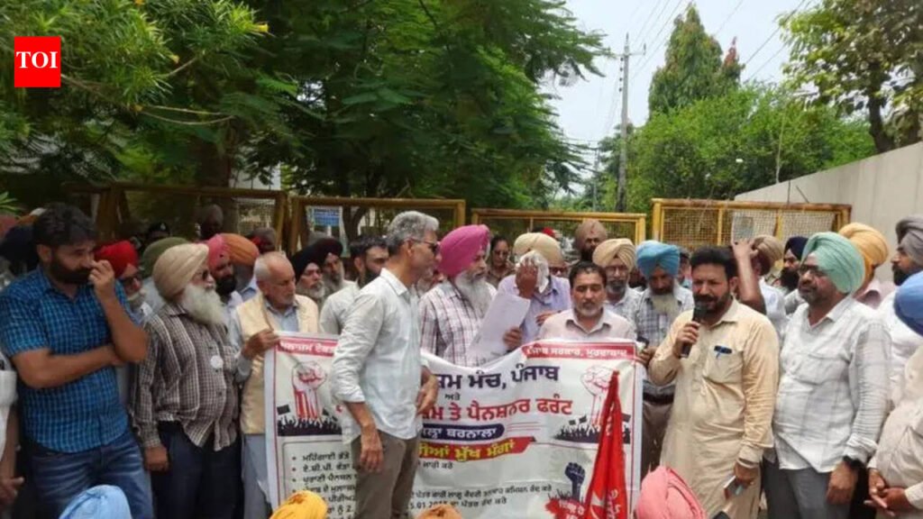 Pensioners hold protest in Barnala | Chandigarh News