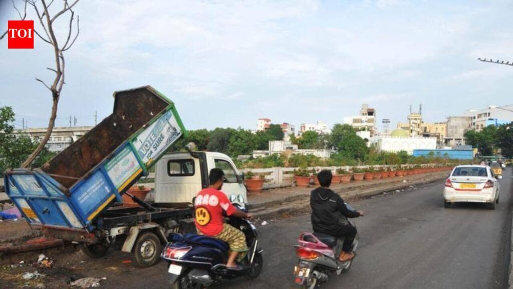 Motorists on edge as garbage spill turns bridge into accident spot | Hyderabad News