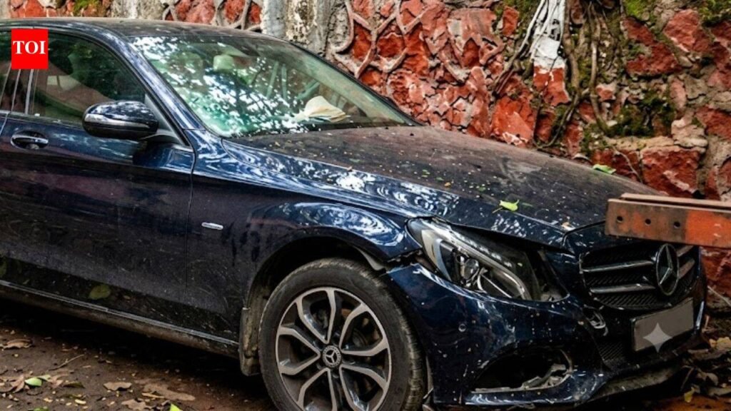 Delhi hit-and-run: Speeding Mercedes kills scooty rider near Jahangirpuri; driver arrested | Delhi News