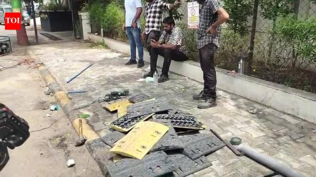 Tyre killers cause peak-hour chaos, removed within hours | Ahmedabad News
