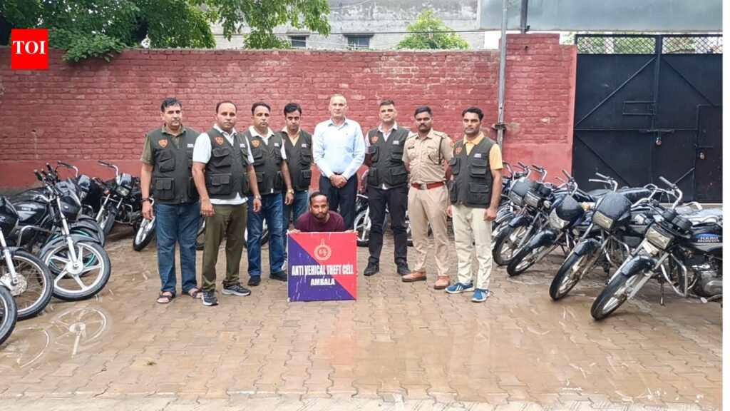 Interstate bike thief held in Ambala; police recover 20 stolen motorcycles | Gurgaon News
