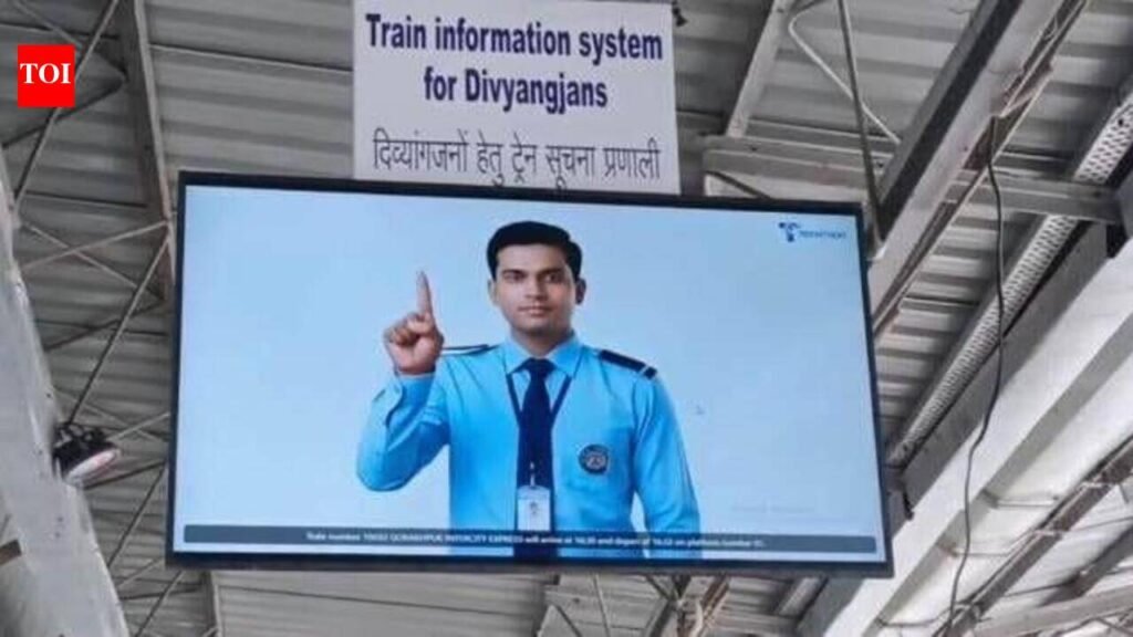 Badshahnagar gets Indian Railways’ first AI sign language info system | Lucknow News