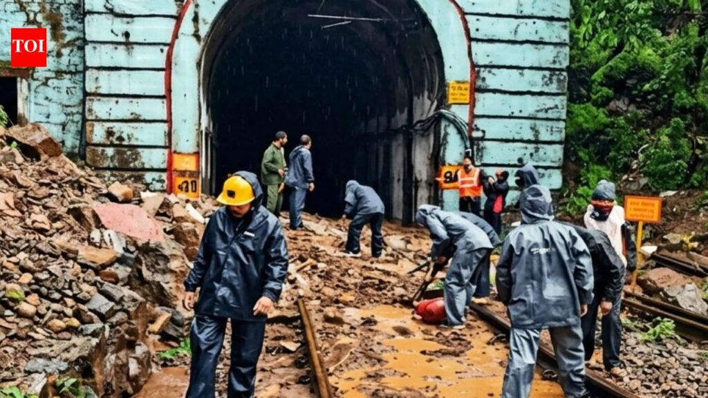 One of three landslide-affected rail lines restored in Pune-Mumbai ghat section | Pune News