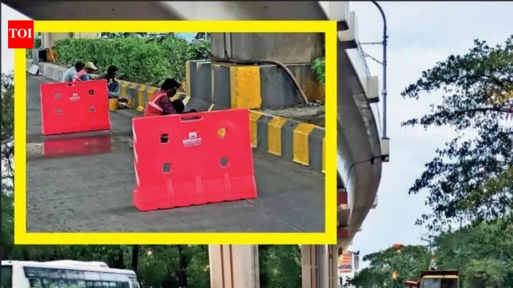 Bitumen Spit & Polish On Cracked Cement Road | Nagpur News