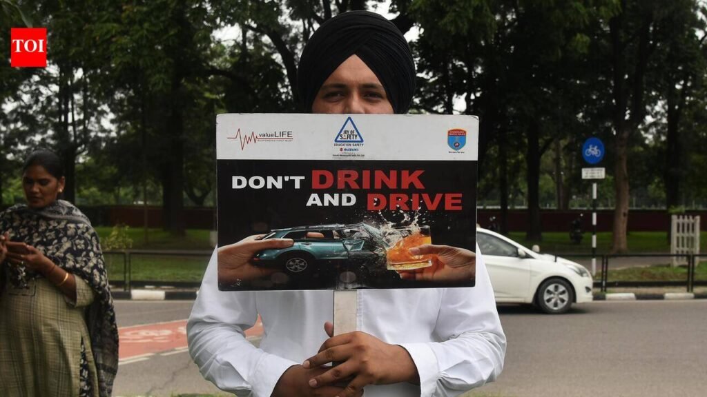 ‘Don’t drink and drive’: A traffic lesson in public view | Chandigarh News