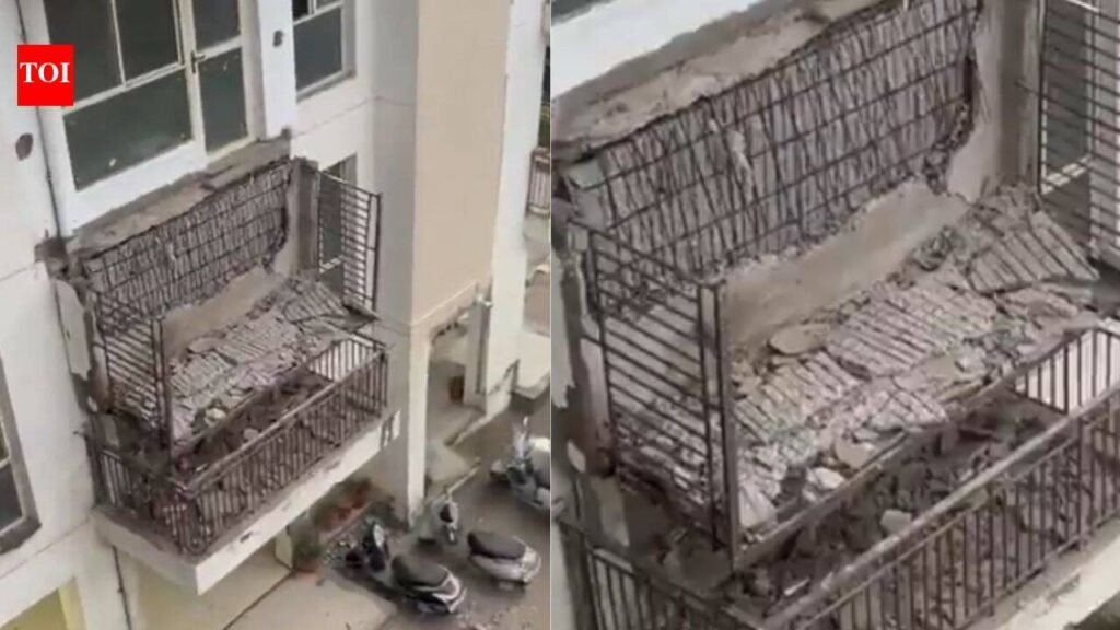 ‘Deeply alarming’: Major scare at Gurgaon’s Imperia Esfera luxury society as balcony collapses amid heavy rain | Gurgaon News