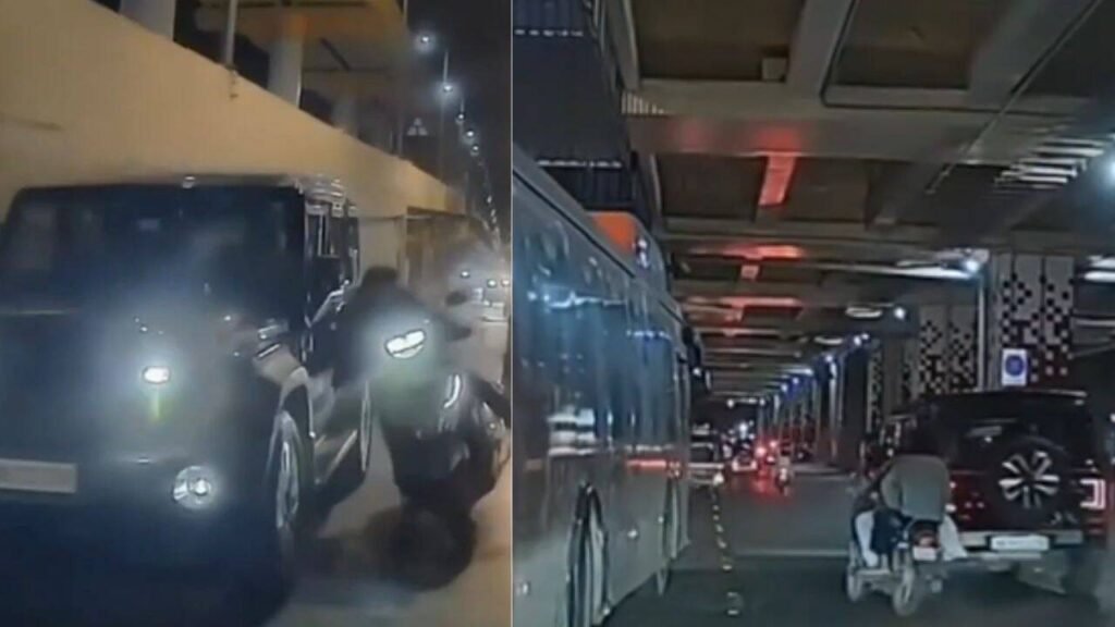 Viral video shows Thar hitting motorcyclists near Mumbai; police launch hunt for driver | Mumbai News