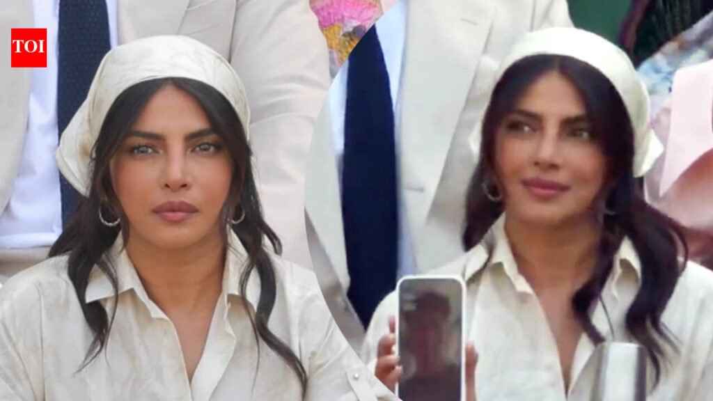 Priyanka Chopra attends Wimbledon womens semi-final; FaceTimes hubby Nick Jonas from Royal Box – WATCH |