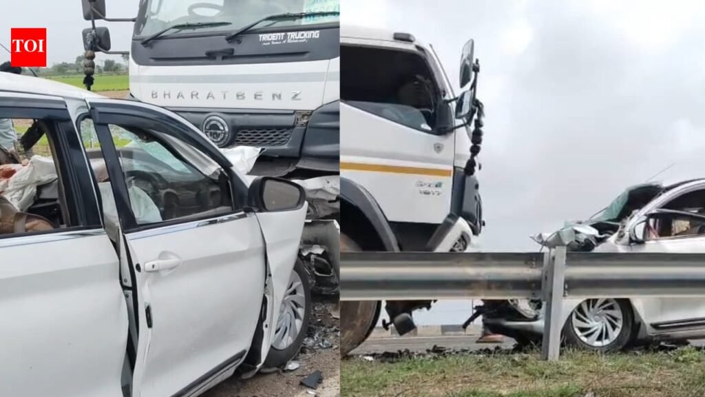 6 dead, including 6-month-old; truck on wrong side crashes into car in Gujarat | Rajkot News