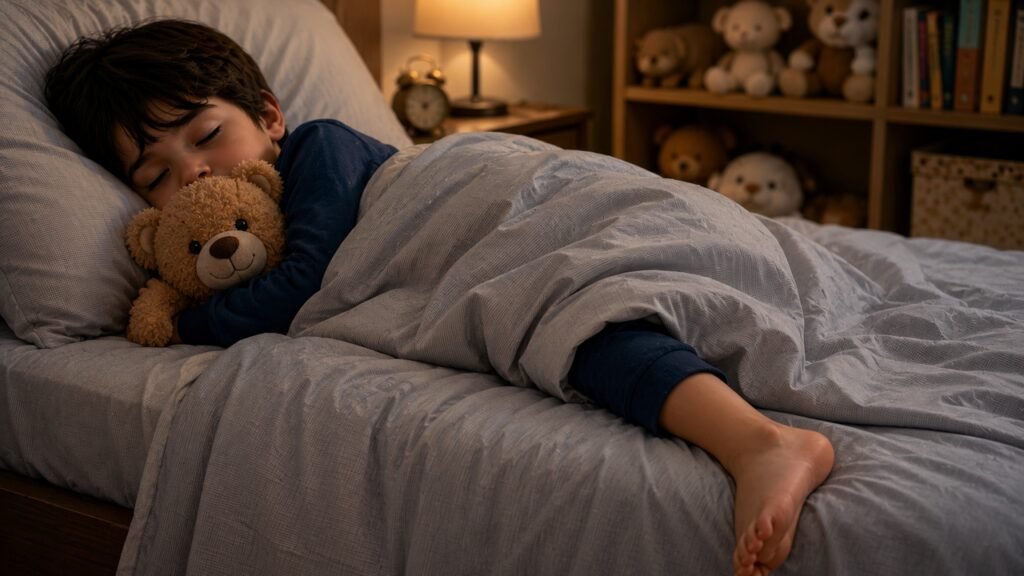 Child Sleeping With One Leg Outside: Psychology says kids who always sleep with one leg outside the blanket often share these personality traits