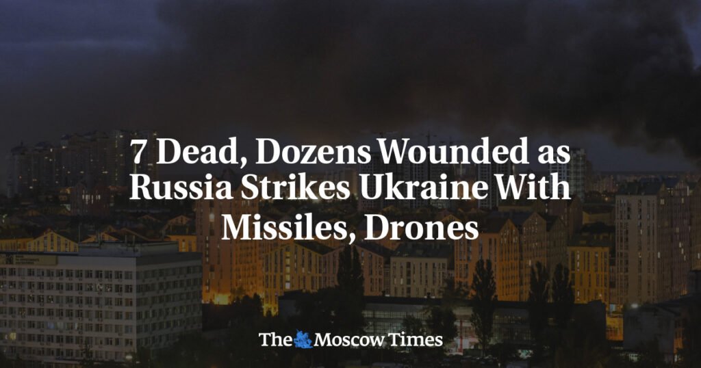 8 Dead, Dozens Wounded as Russia Strikes Ukraine With Missiles, Drones