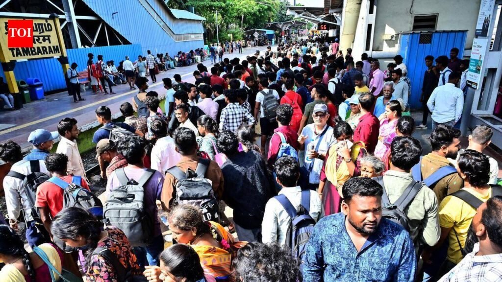 Commuters suffer no less as rlys cancel EMU services on Tambaram-beach line for second Sunday | Chennai News
