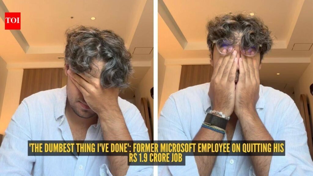 ‘The dumbest thing I’ve done’: Former Microsoft employee on quitting his Rs 1.9 crore job