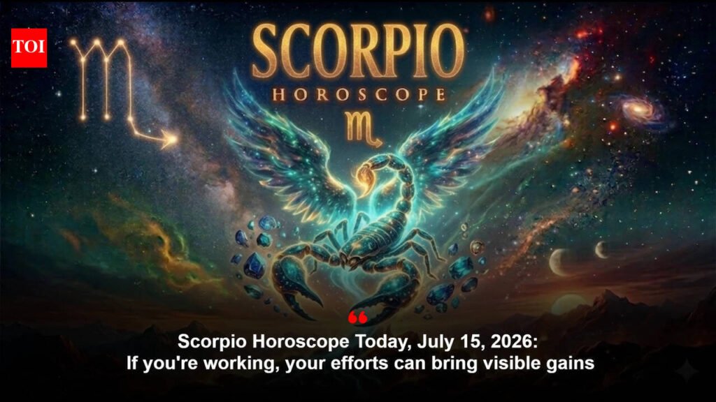 Scorpio Horoscope Today, July 15, 2026: If you’re working, your efforts can bring visible gains