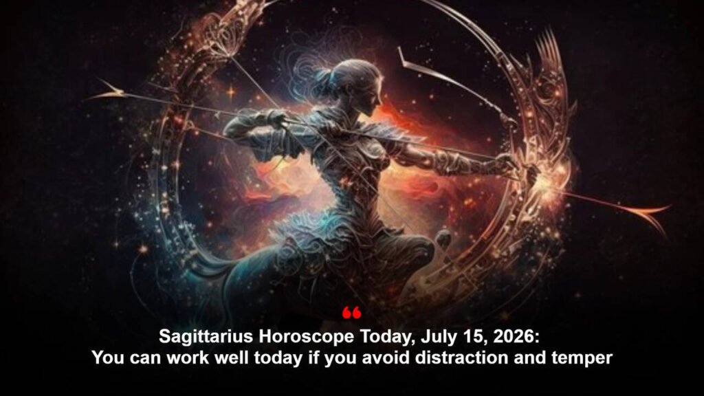 Sagittarius Horoscope Today, July 15, 2026: You can work well today if you avoid distraction and temper