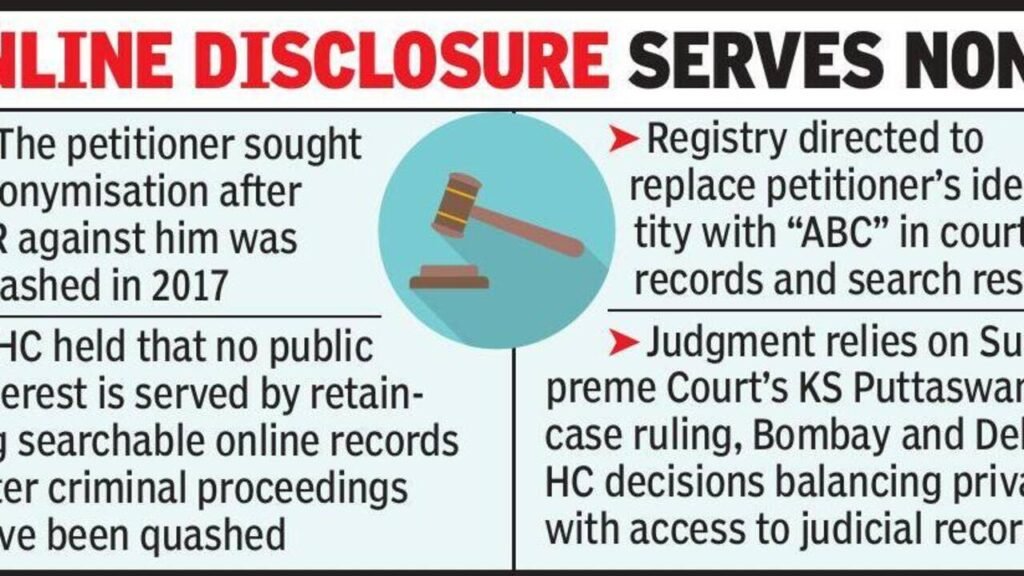HC affirms right to be forgotten in quashed FIR case | Nagpur News