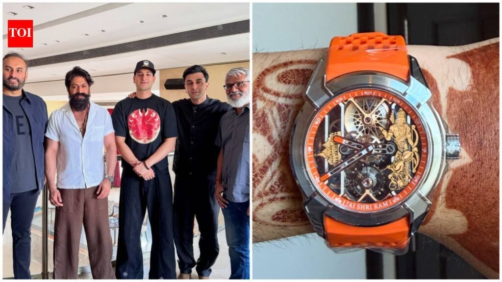 Rishab Rikhiram Sharma’s Rs 35.88 lakh Jacob & Co. Ram Janmabhoomi watch steals the spotlight as he poses with the Ramayana team | Hindi Movie News