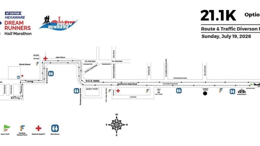 Dream Runner Marathon: Traffic diversions announced in Chennai | Chennai News