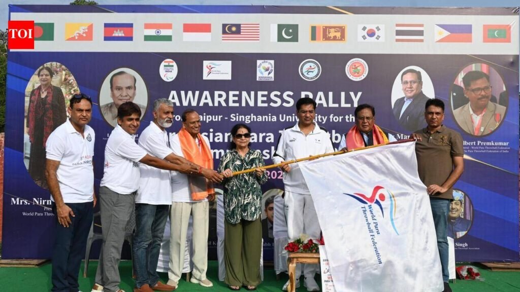 3rd Asian Para Throwball Championship: Para throwball rally from Jaipur to Singhania University flagged off | Jaipur News