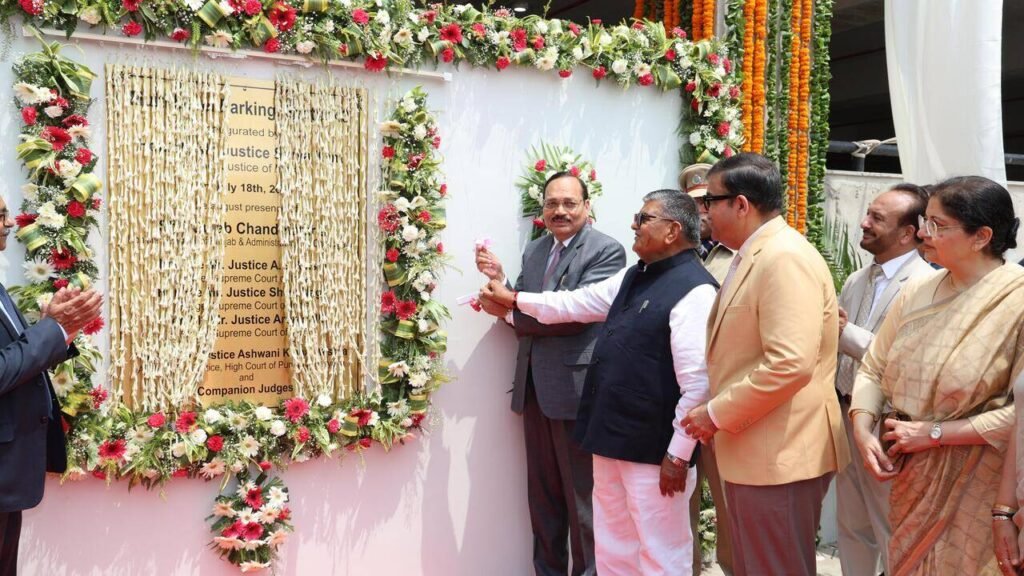 CJI opens 1,500-vehicle parking facility at district courts complex | Chandigarh News
