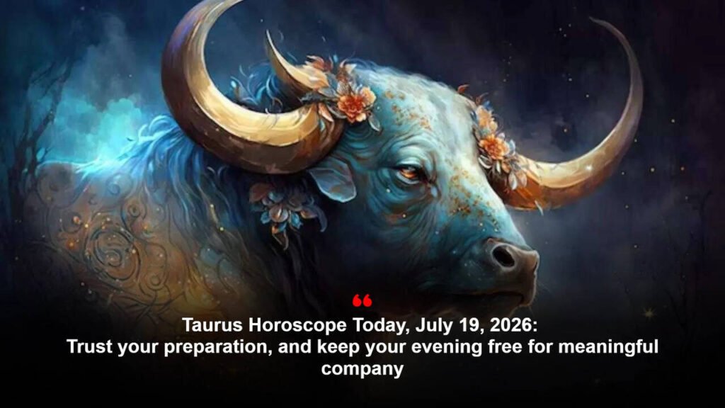 Taurus Horoscope Today, July 19, 2026: Trust your preparation, and keep your evening free for meaningful company