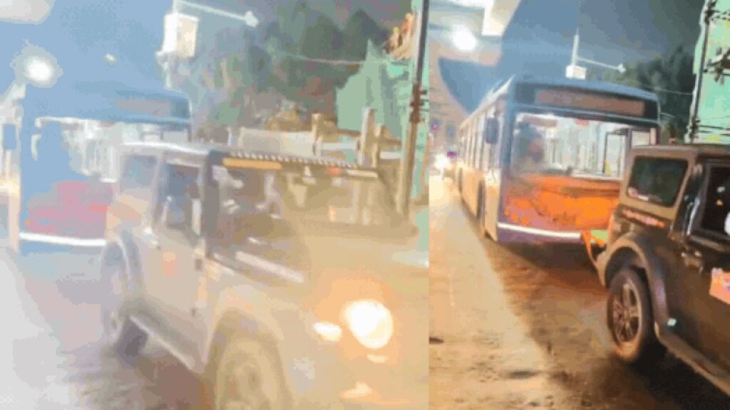 Watch: Mahindra Thar tows broken-down BMTC bus through Bengaluru streets, video sparks buzz online | Bengaluru News