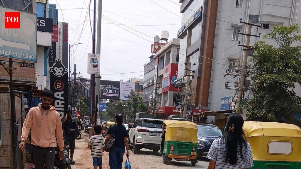 Tech hub’s mess: Walkability crisis persists on Neeladri Road in Bengaluru | Bengaluru News