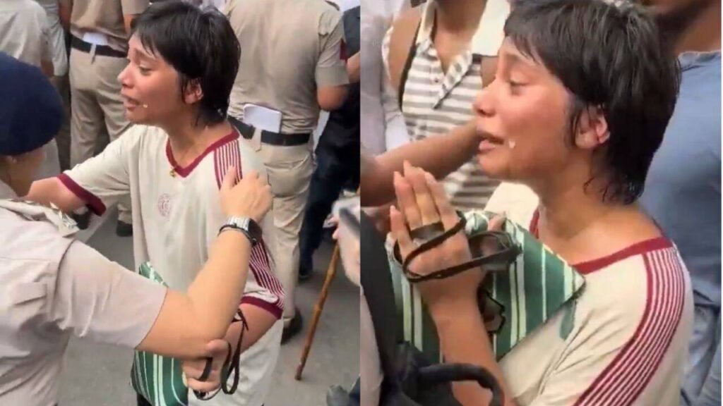 ‘Aren’t we your children too?’: Protester’s plea to police during Parliament march lathi charge | Delhi News