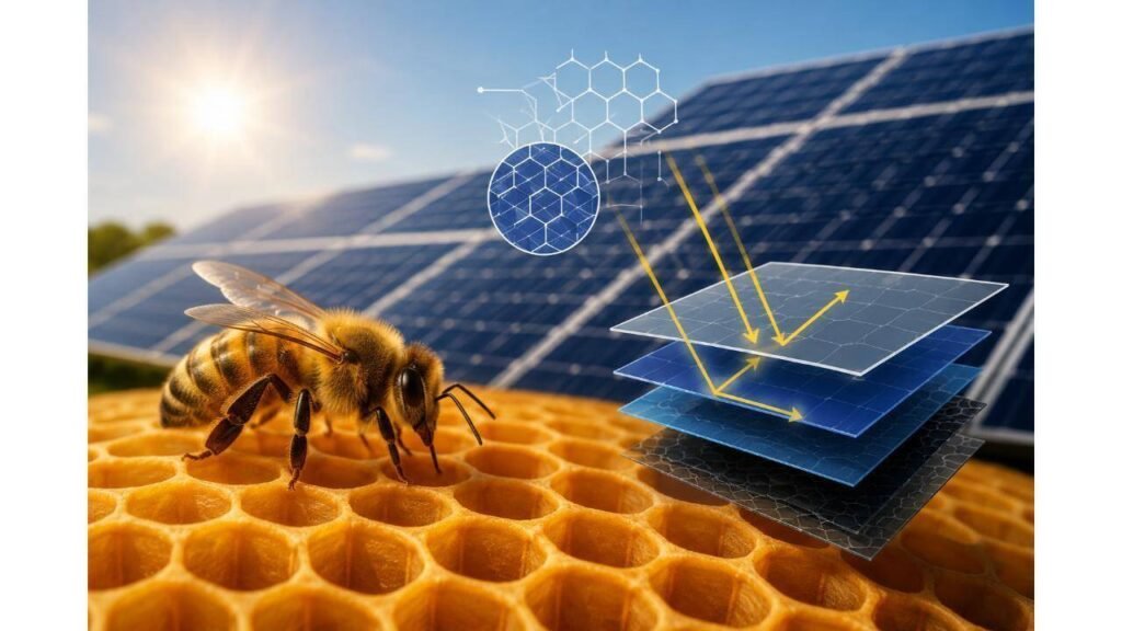 Engineers building Solar panels are using exact replicas of honeycombs made by Bees to ensure …