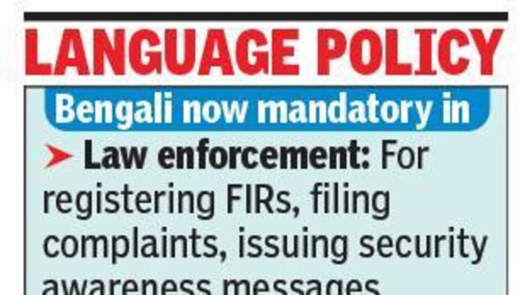 Bengali must for all official state government work: Suvendu | Kolkata News