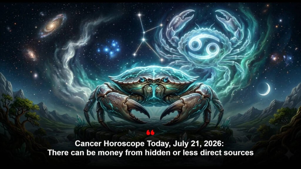 Cancer Horoscope Today, July 21, 2026: There can be money from hidden or less direct sources