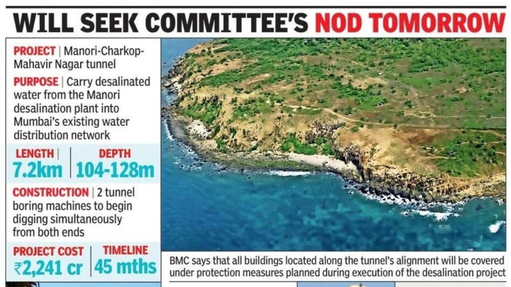 BMC plans 7.2km underground tunnel to link Mumbai with desalination plant | Mumbai News
