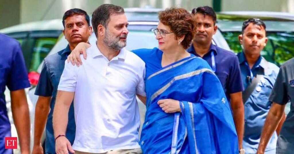 Rahul, Priyanka Gandhi protest outside PM’s residence, demand Modi’s resignation
