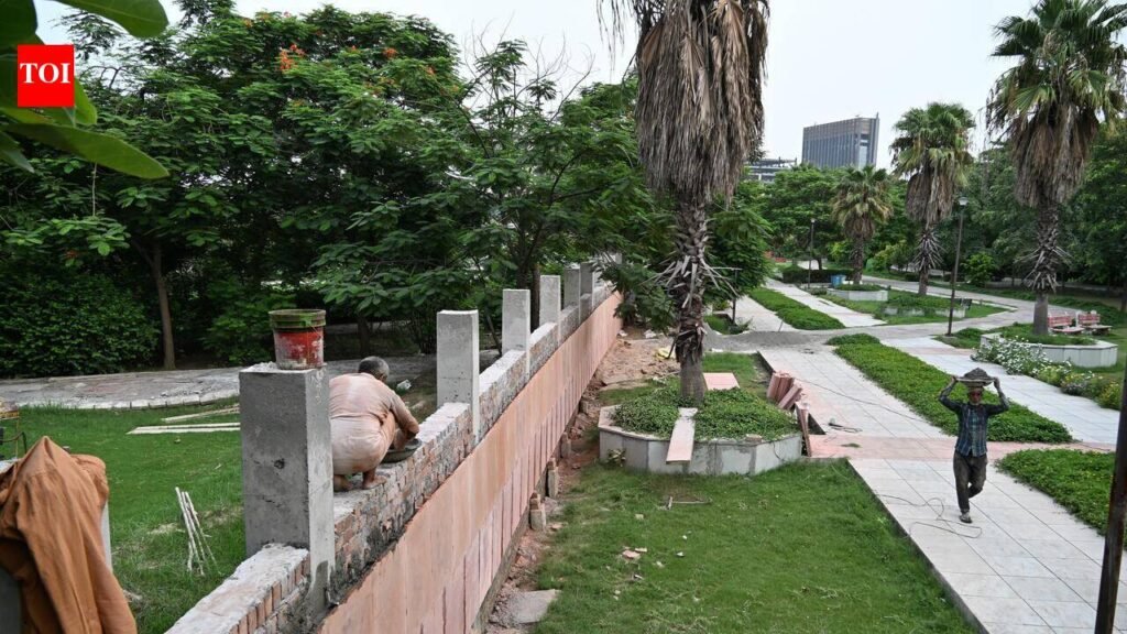 Biodiversity park loses its quiet as deer safari construction begins | Noida News