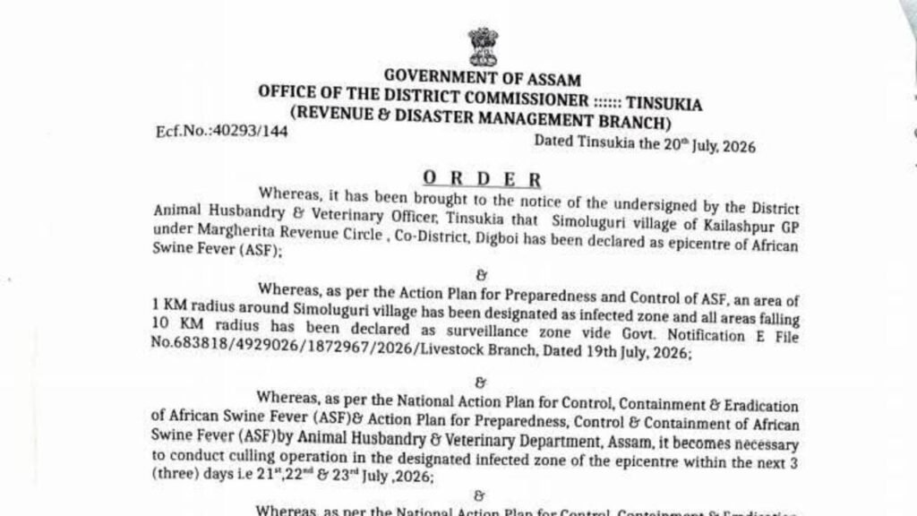Fresh ASF cases trigger 30-day pork ban in Digboi | Guwahati News