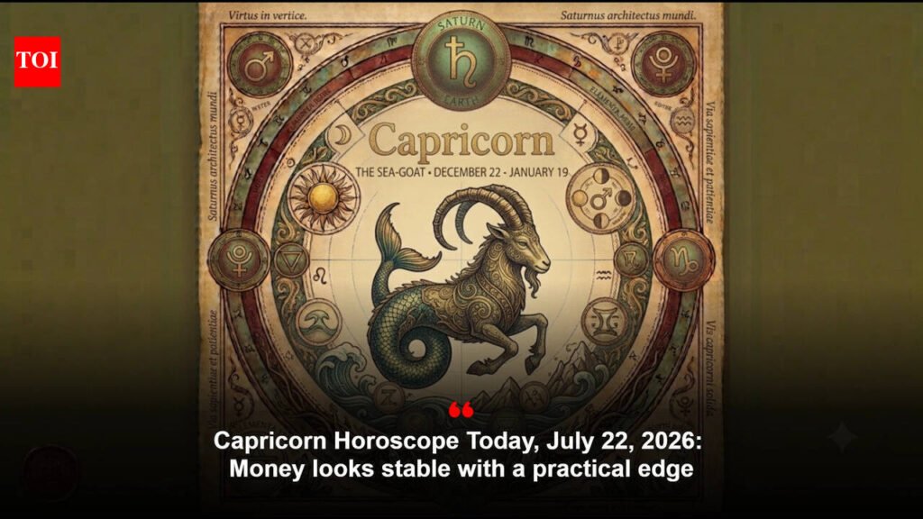 Capricorn Horoscope Today, July 22, 2026: Money looks stable with a practical edge