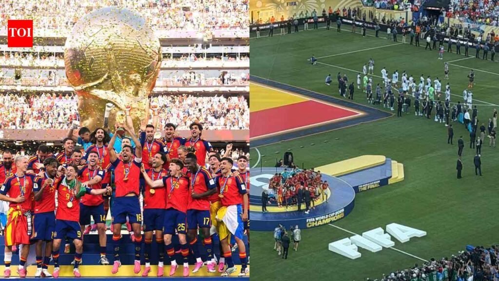 FIFA World Cup final turns ugly: After scuffle, throat shove, Argentina players turn their backs as Spain lift trophy – WATCH | Football News